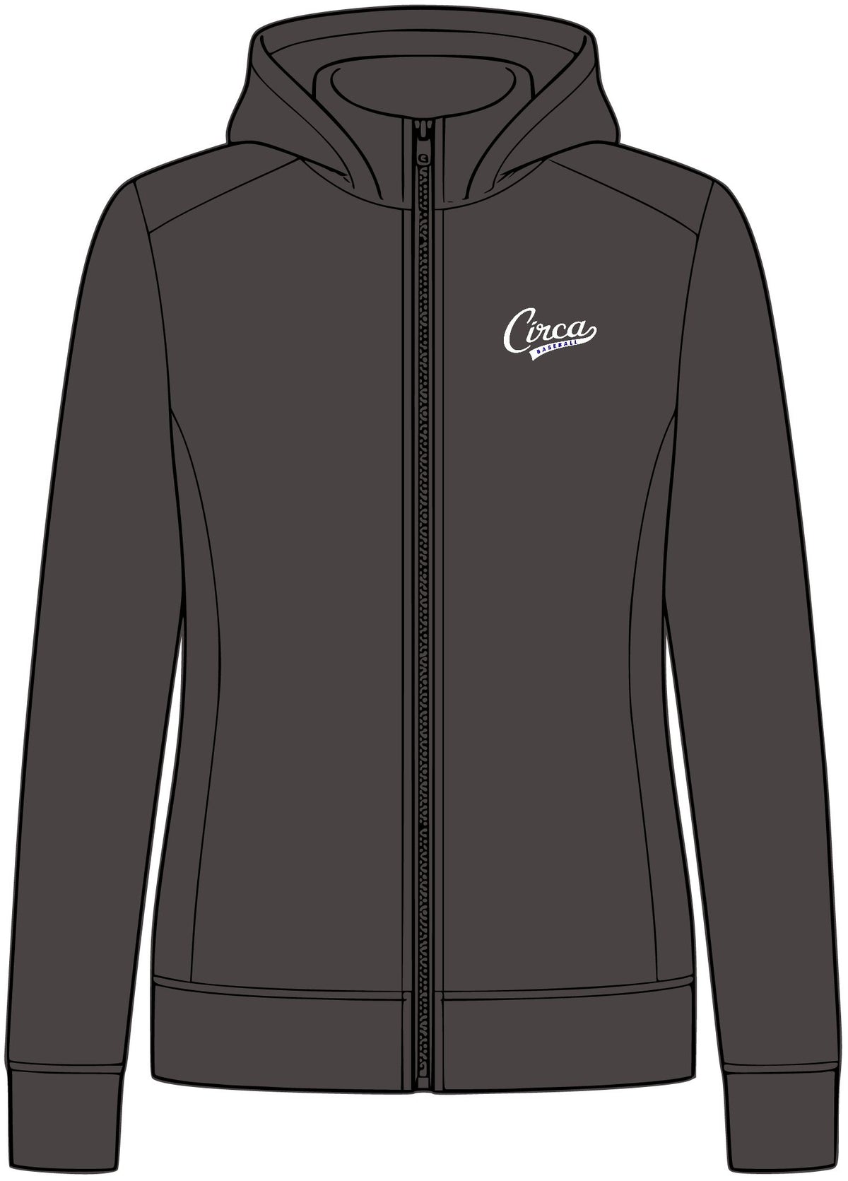 Circa Baseball Women's Smooth Fleece Hooded Jacket
